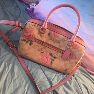 Coach Rowan Satchel Floral purse
